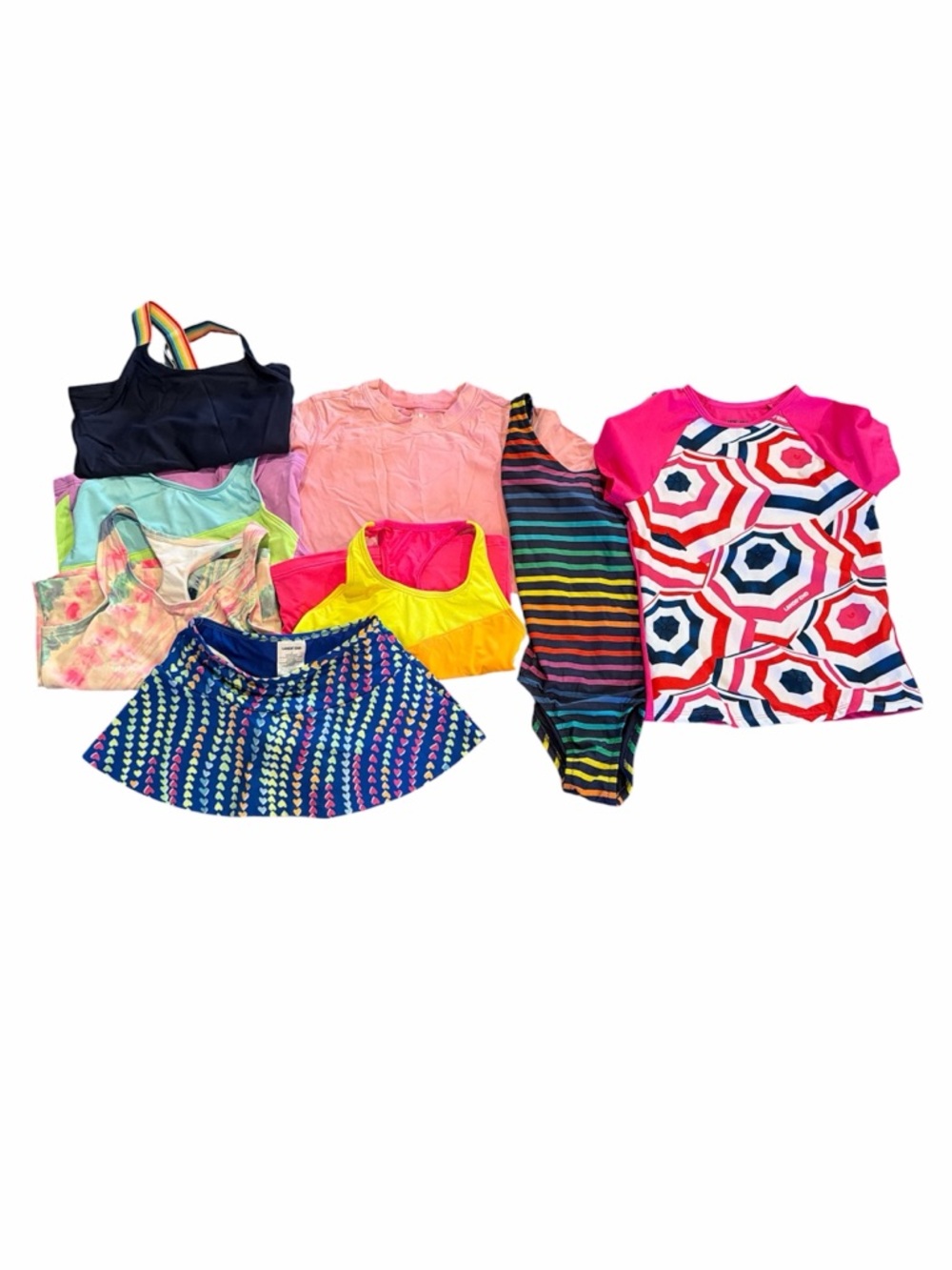 Girls Mixed Swimwear Bundle in Bright Multicolor Size 6/7